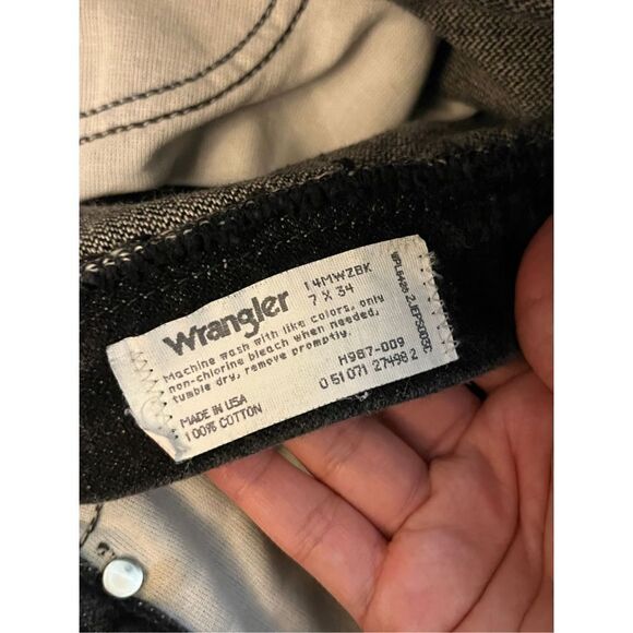 Vintage Wranglers High Rise Black Jeans‎ Size 7 - Picture 7 of 7